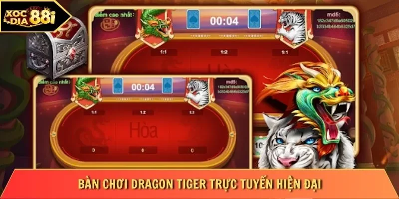 Bàn chơi Dragon Tiger trực tuyến hiện đại